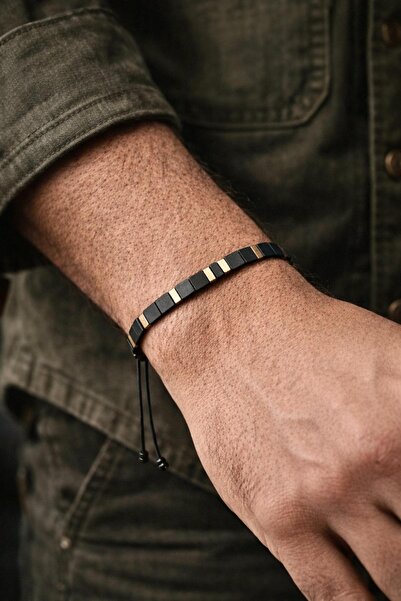 Atölye Olcay Eser Tila Men's Bracelet – Adjustable, Stylish, and Minimalist D...