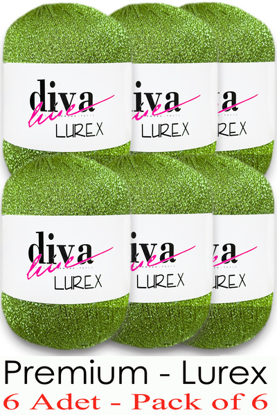 Diva İplik Lurex Premium - 14 pistać zelena (paket od 6)