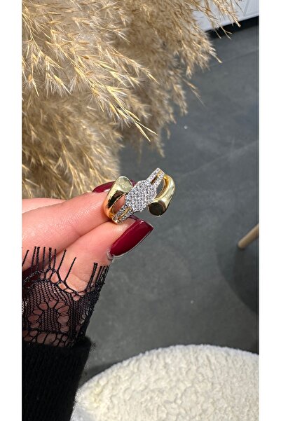 GLARE JEWELRY CO Tasarım Lüks Model Zirkon Taşlı Paslanmaz Çelik Yüzük Ayarla...