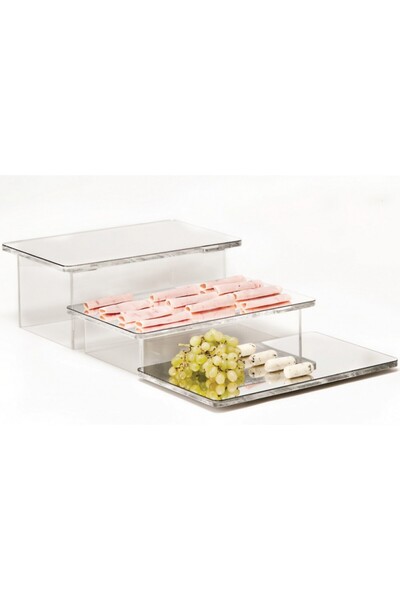 Zicco Ladder Model Three-Tier Mirrored Presentation Stand