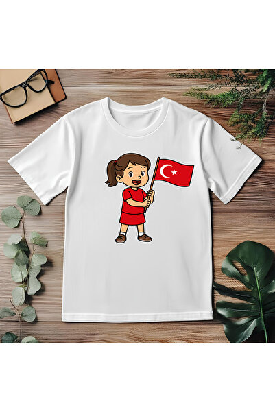 CDA Λευκό κοριτσίστικο μπλουζάκι 23 Απριλίου Premium Βαμβάκι τεμάχια με τύπωμ...