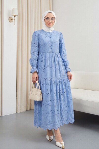 Modamorfo Rochie Robadan cu detalii din dantela si nasturi parțial închiși - ...