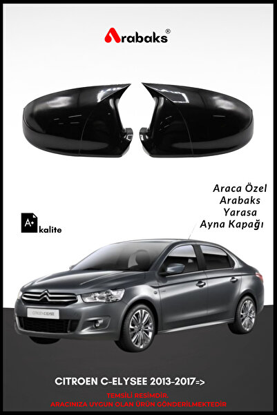 Arabaks CITROEN C-ELYSEE 2013-2017=> Yarasa Ayna Kapağı 2'li Takım (BATMAN Tİ...