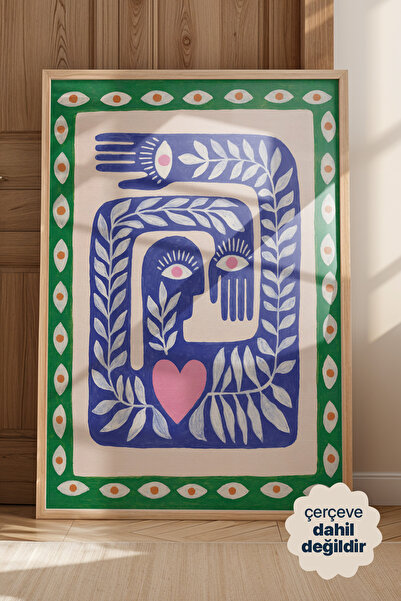 Persona Istanbul "Mystic Vision" - Sürrealist Folk-Art Poster (Çerçevesiz)