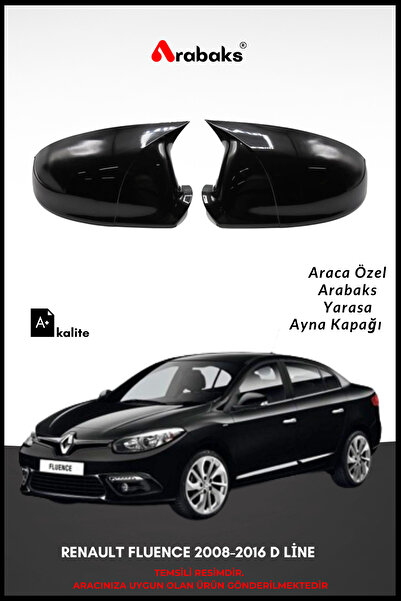 Arabaks RENAULT FLUENCE 2008-2016 D LİNE Yarasa Ayna Kapağı 2'li Takım (BATMA...