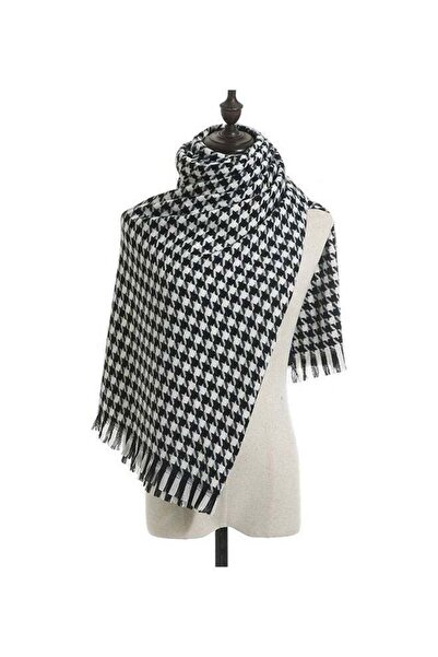 Generic Checkered Details Scarf White/Black