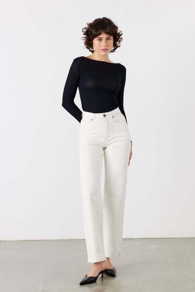 FACETTE Blugi Tina cu croială dreaptă, Ecru