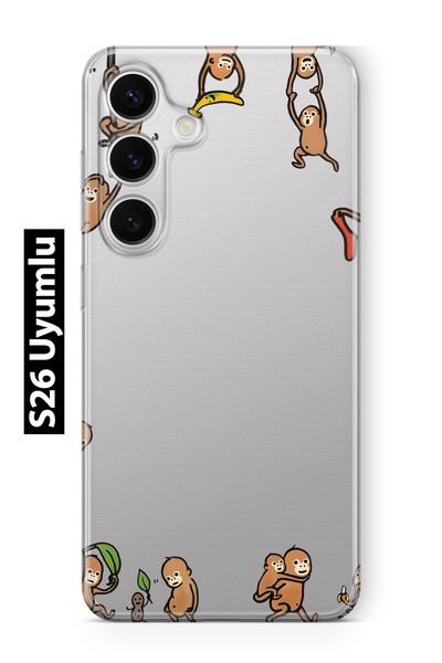 FLAMENKO حافظة هاتف شفافة متوافقة مع هاتف سامسونج جالاكسي S26 مونيز منقوش