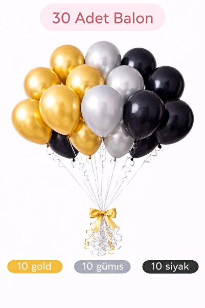 BKMC PARTY 👉 “30 Adet Karışık Renk Balon Seti | Premium Parti, Doğum Günü ve...