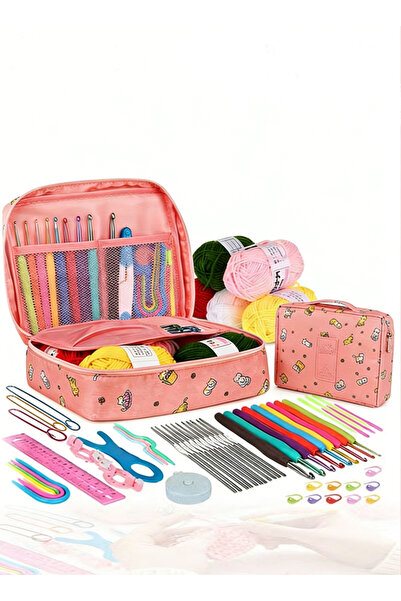 Generic Complete Crochet Kit for Beginners, Ergonomic Hooks Needles Stitch Ma...