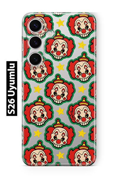 FLAMENKO حافظة هاتف شفافة متوافقة مع هاتف سامسونج جالاكسي S26 كلوني منقوش