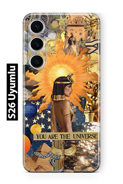 FLAMENKO حافظة هاتف شفافة متوافقة مع سامسونج جالاكسي S26 كليوباترا منقوش