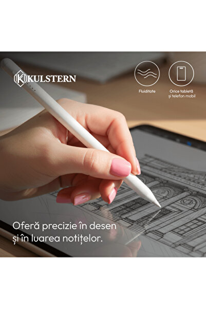 Kulstern Stylus Pen Universal, Kulstern™, Stilou Compatibil cu orice tableta si telefon, Magnetic, USB-C