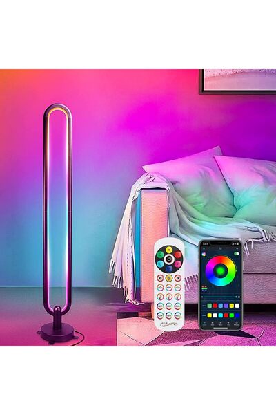 Arabest Music Sync Color Changing Floor Lamp with Remote Control (Multicolor)