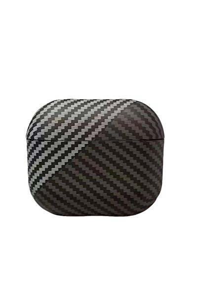 Zebana Zb-Ap8 AirPods Pro 2 Carbon Fiber Patterned Protection Case Gray - Black