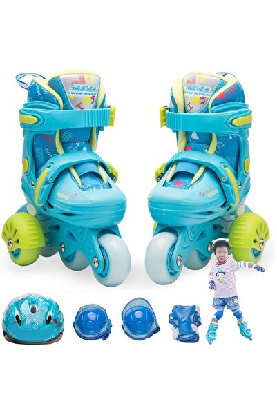 OEM Ρυθμιζόμενα Πατίνια Μπλε 2 σε 1 με Φώτα