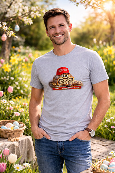 MVRDAR Καλό Πάσχα Μπλουζάκι Unisex 100% Βαμβάκι - Πασχαλινό Μπλουζάκι με Κουν...