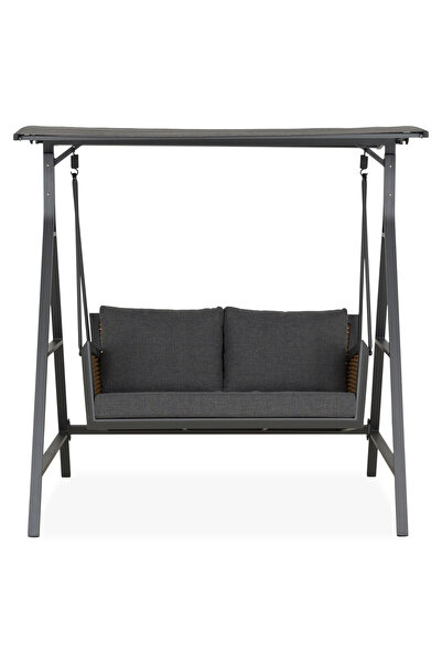 Maison Mex Double garden/terrace swing ZANJAN L.174 l.125 H.183 anthracite/br...