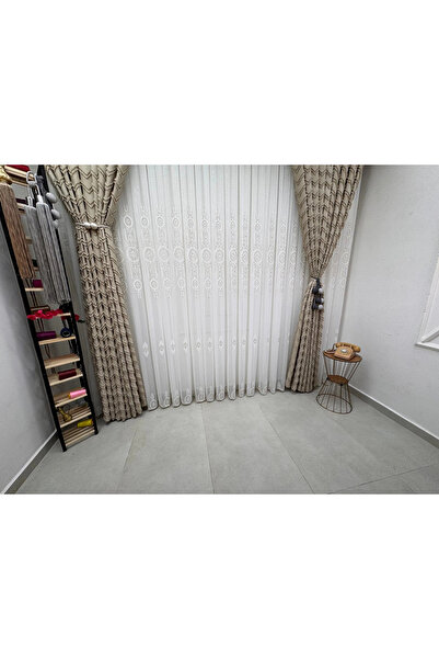 NİVEMESHOME PERDEA DE TUL PLISATĂ 1/3 VİZON APM