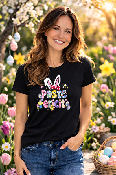 MVRDAR Happy Easter Unisex T-Shirt 100% Cotton - Easter T-Shirt with Bunny Ra...