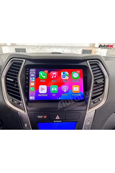 Generic شاشة أندرويد لسيارة هيونداي سانتافي موديل 2013-2017، تدعم نظامي كاربل...