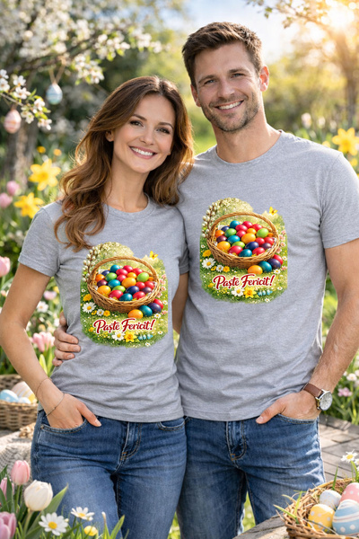 MVRDAR Καλό Πάσχα Μπλουζάκι Unisex 100% Βαμβάκι - Πασχαλινό Μπλουζάκι με Κουν...