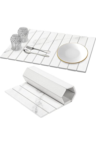 Arabest Collapsible Dish Drying Mat , Heat-Resistant Non-Slip , Fast-Absorbing