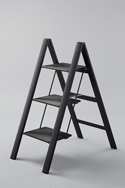 Arabest Slim Step 3 Step Black Design Stepstools Stepladder By Hasegawa Ladders
