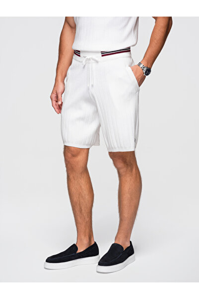 OMBRE Men's Casual Shorts OM-SRCS-0203 White