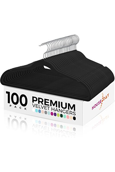 Arabest House Day Premium Velvet Hangers, Non-Slip Flocked Felt, Sturdy Coat ...