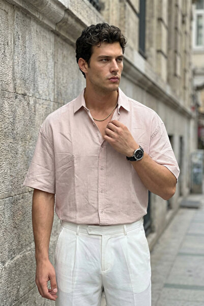 Livio Ferri Saga High Quality Modal Men's Short Sleeve Shirt Premium Textured