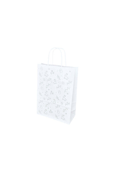 Papette Set 10 bucati Pungă Hârtie Kraft cu Model Paște Mini Bunny Bloom 32 x...