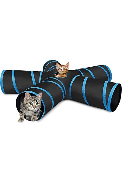 Arabest Cat Tunnel for Indoor Cats Large,Cat Toys Play Ball S-Shape 5 Way,Col...