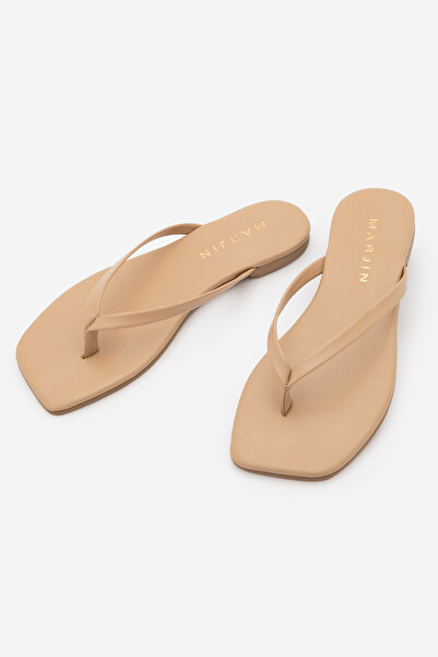 Marjin Papuci de damă cu bretele subțiri, cu vârf tăiat, pentru zi cu zi, Nel...