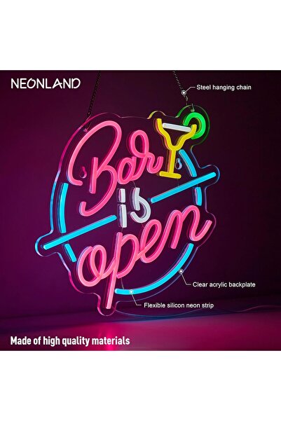 Slasa Billiards Neon Sign LED Light with 6mm Acrylic Base, 45x45cm Game Room ...