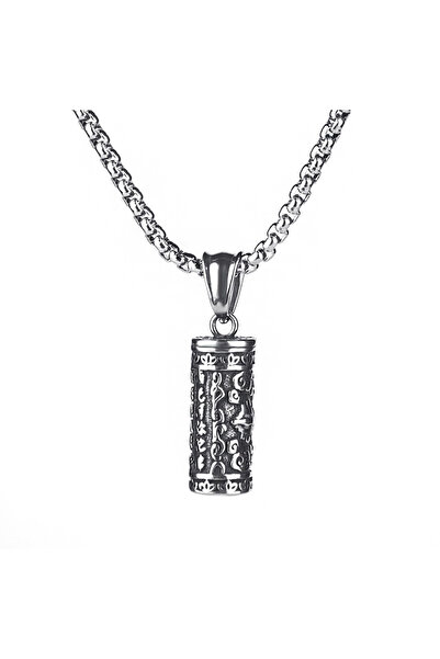 EFAYN.RO Lant traditional asiatic, cu pandantiv asian mantra, unisex, arginti...