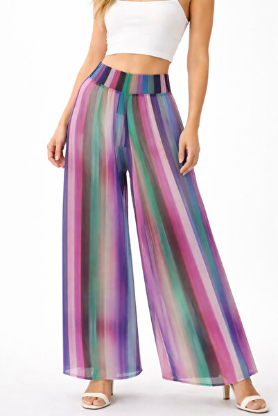 RAPAPA Women's Multicolor Tulle Deniz Pants-2089-3016