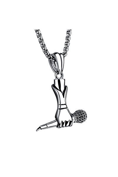 EFAYN.RO Lant the voice, pandantiv mana cu microfon sing and love music, unis...