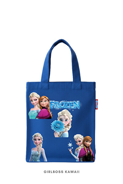 Girlboss Kawaii Elsa and Her Characters Mini Tote Bag/Tablet/Book/Mini Cloth ...