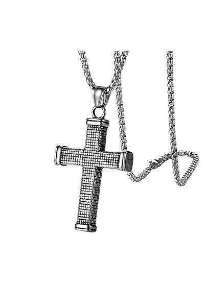 EFAYN.RO Lant cu pandantiv cruce solida, model believer, tematica religioasa,...