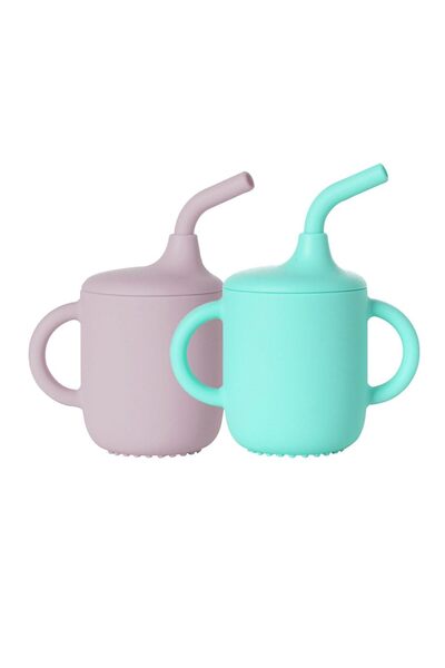 JZS Silicone Sippy Cup, 2 Pack
