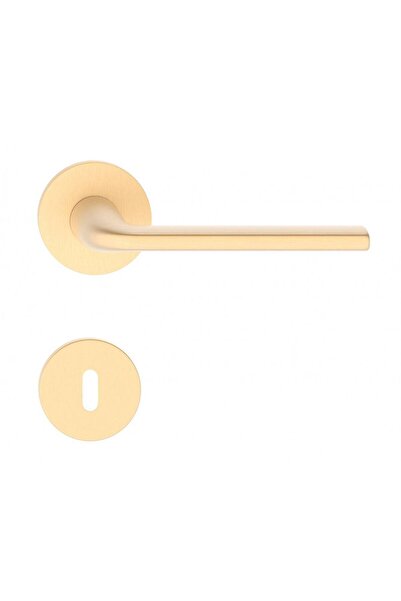 THG Bella R Σατέν Χρυσή Λαβή Πόρτας με Ροζέτα Κλειδιού