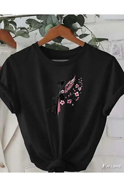 FUFLUNS SAKURA CİCEGİ TRICOU UNISEX CU IMPRIMEU PENTRU FEMEI/BAIEȚI, MĂRIME M...