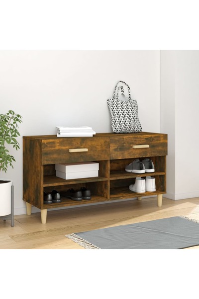 Concept Pantofar, stejar fumuriu, 102x35x55 cm, lemn compozit