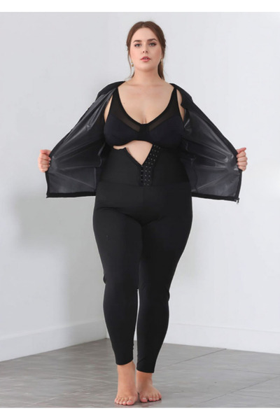 ROZELT Set termo-saună cu efect de sauna - Set de jambiere cu aplicații ajust...