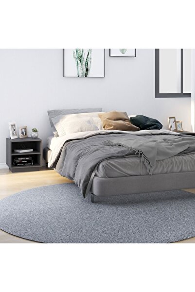 Concept Noptiere, 2 buc., gri, 40x34x40 cm, lemn masiv de pin