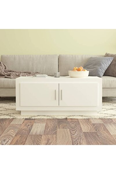 Concept Măsuță de cafea, alb, 102x50x45 cm, lemn compozit