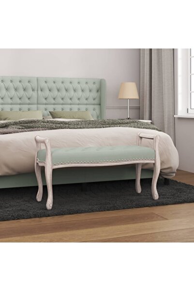 Concept Bancă, gri deschis, 110x45x60 cm, catifea