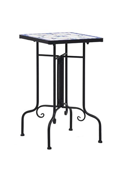 Concept Μωσαϊκό βοηθητικό τραπεζάκι, μπλε και λευκό, κεραμικό