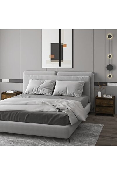 Concept Noptiere, 2 buc., stejar fumuriu, 45x34,5x44,5 cm, PAL